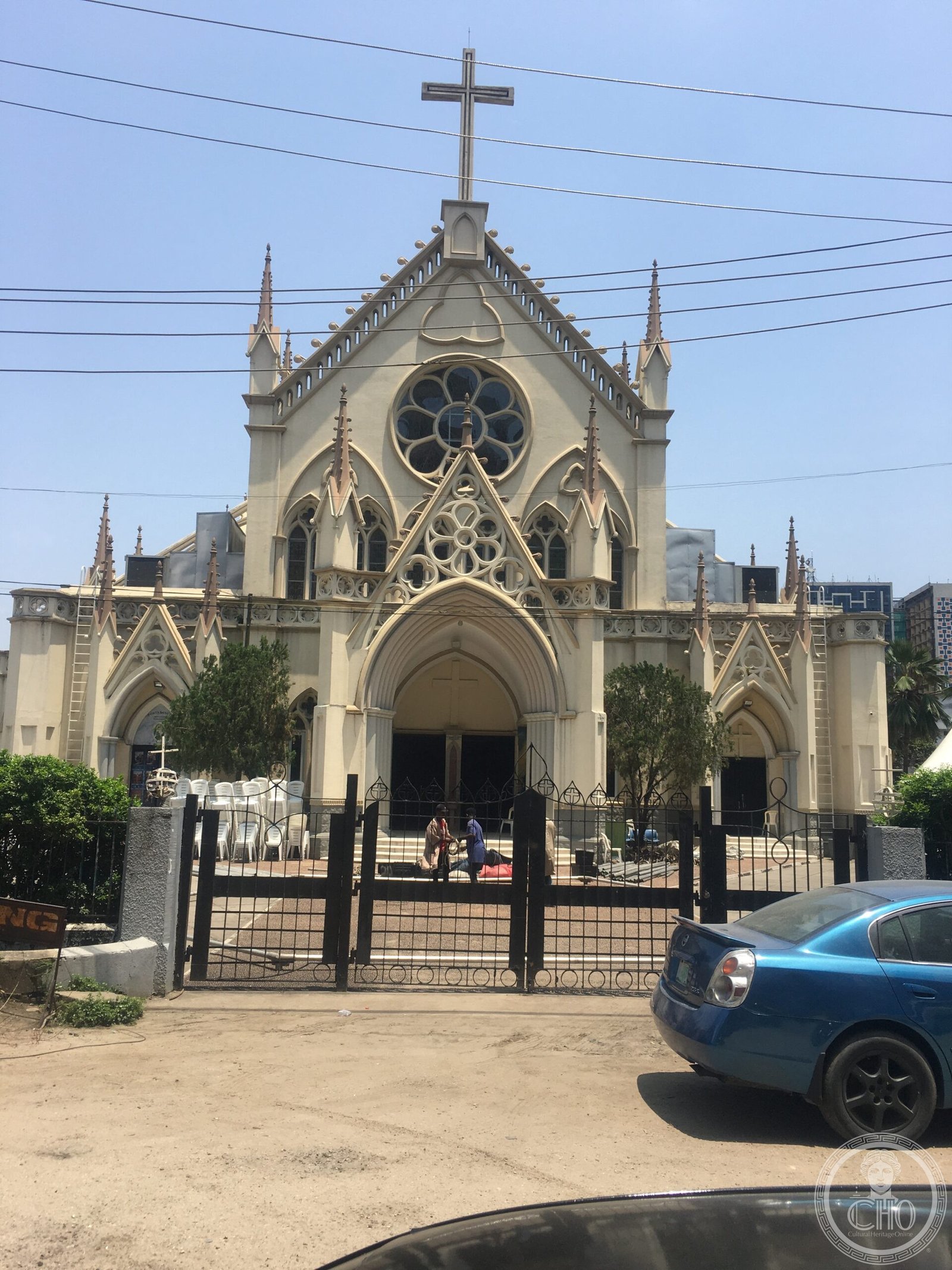 Holy Cross Cathedral on Lagos Island, Nigeria, a French Gothic cathedral built 1934-1939 on the site of an earlier church built by Afro-Brazilian returnee craftsmen