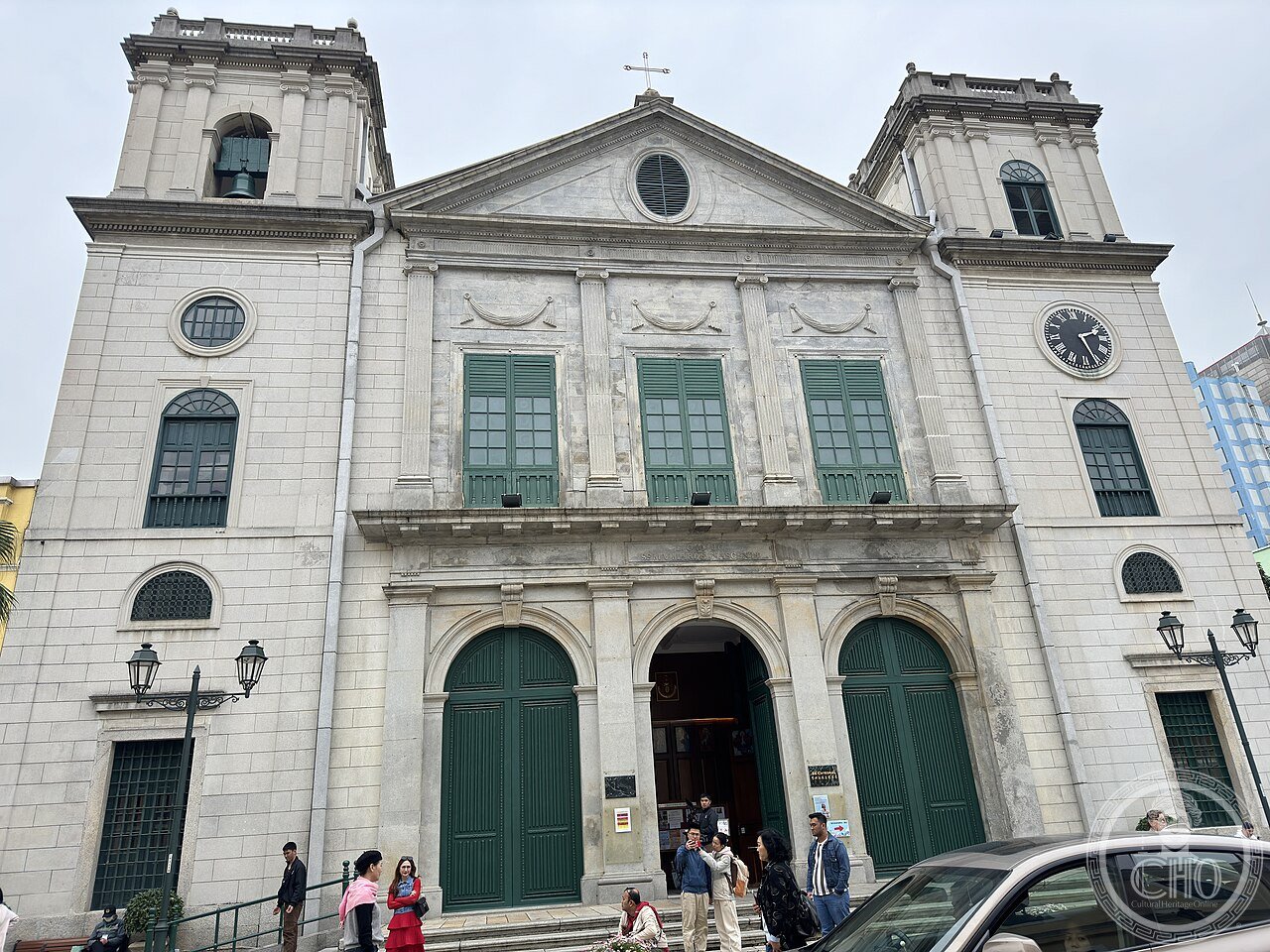 Sé Cathedral (Cathedral of the Nativity of Our Lady) in Macau, China, rebuilt in concrete in 1937, part of the UNESCO-listed Historic Centre of Macau and distinct from the nearby Ruins of St. Paul's