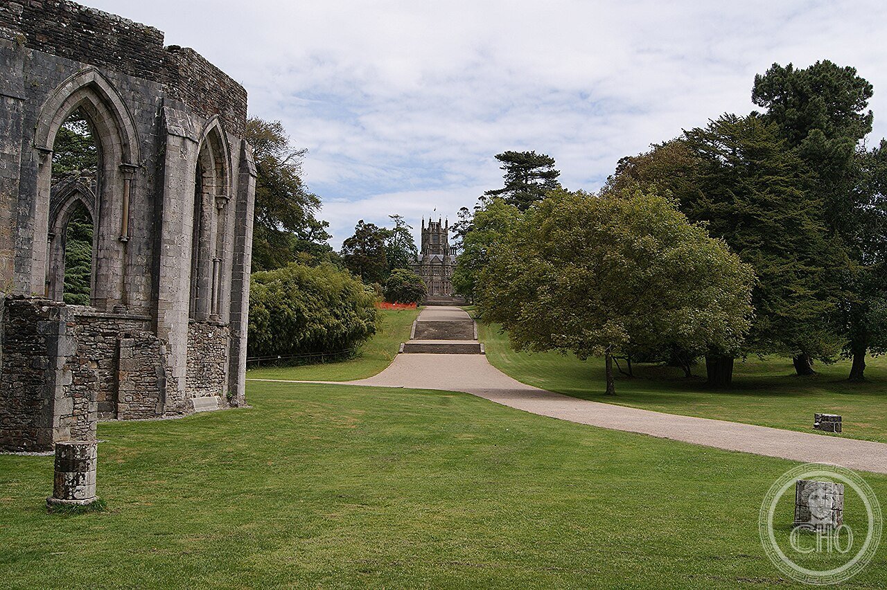 Margam Abbey in Wales, founded 1147 by Robert, Earl of Gloucester, as a daughter house of Clairvaux, once holding over 18,000 acres of land and preserving a unique twelve-sided 13th-century chapter house