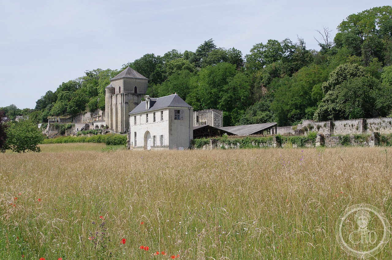 General view of Marmoutier Abbey, Tours, France, founded 372 by Martin of Tours in a cliff-cave hermitage across the Loire, where Pope Urban II preached the First Crusade in 1096