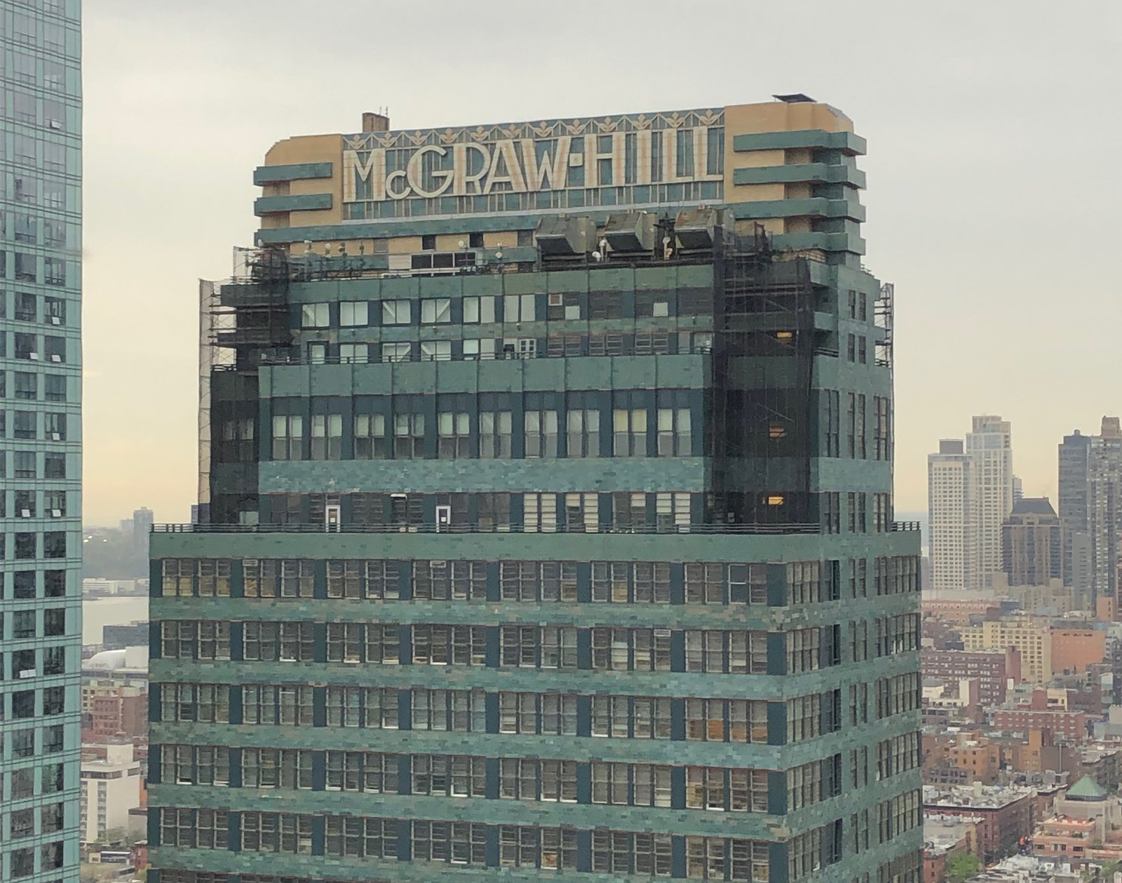 McGraw-Hill Building New York City, Art Deco blue-green terra cotta facade on 42nd Street