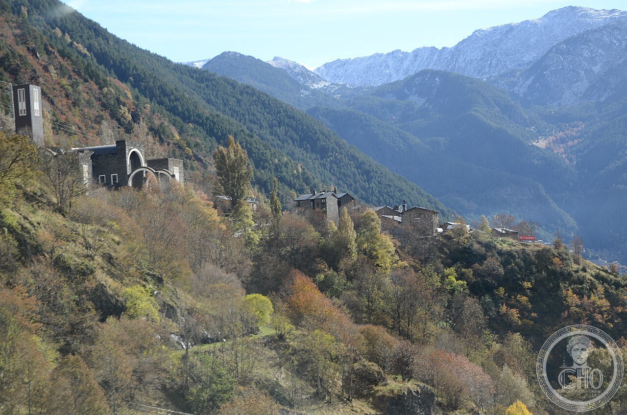 Exterior of the new Meritxell Basilica, Andorra, designed by architect Ricardo Bofill after a fire destroyed the original sanctuary and its 12th-century statue on 8 September 1972
