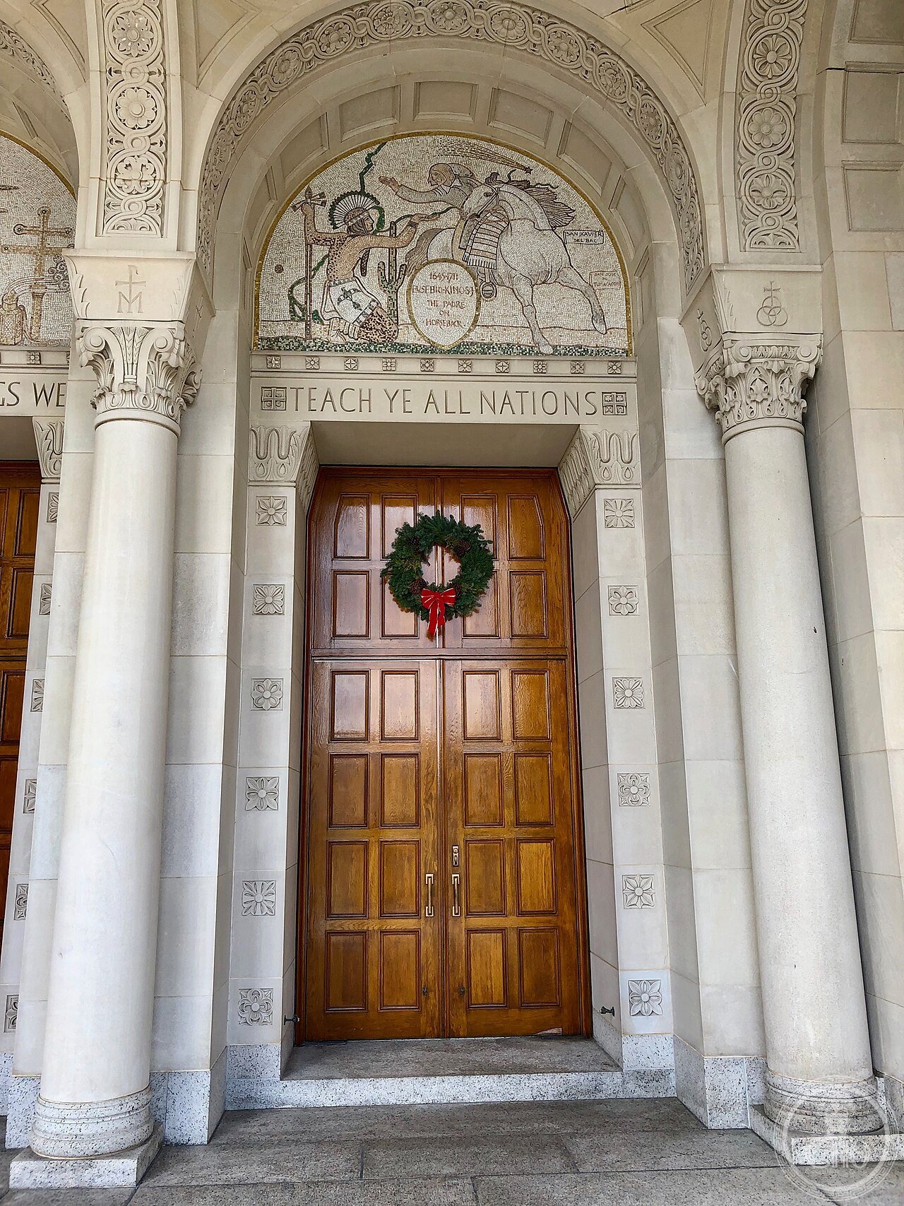 The Basilica of the National Shrine of the Immaculate Conception in Washington, D.C., a Neo-Byzantine and Romanesque Revival church built 1920-1959, the largest Catholic church in North America