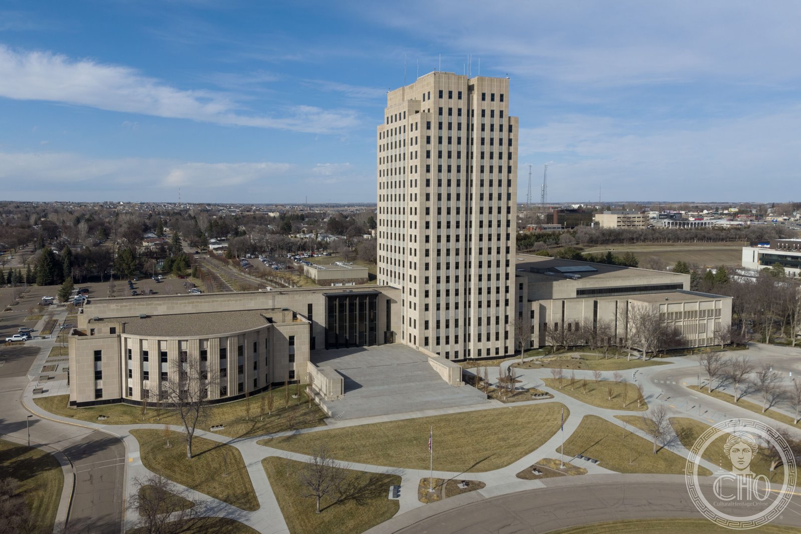 North Dakota State Capitol, Bismarck — 21-story Art Deco tower on the northern Great Plains