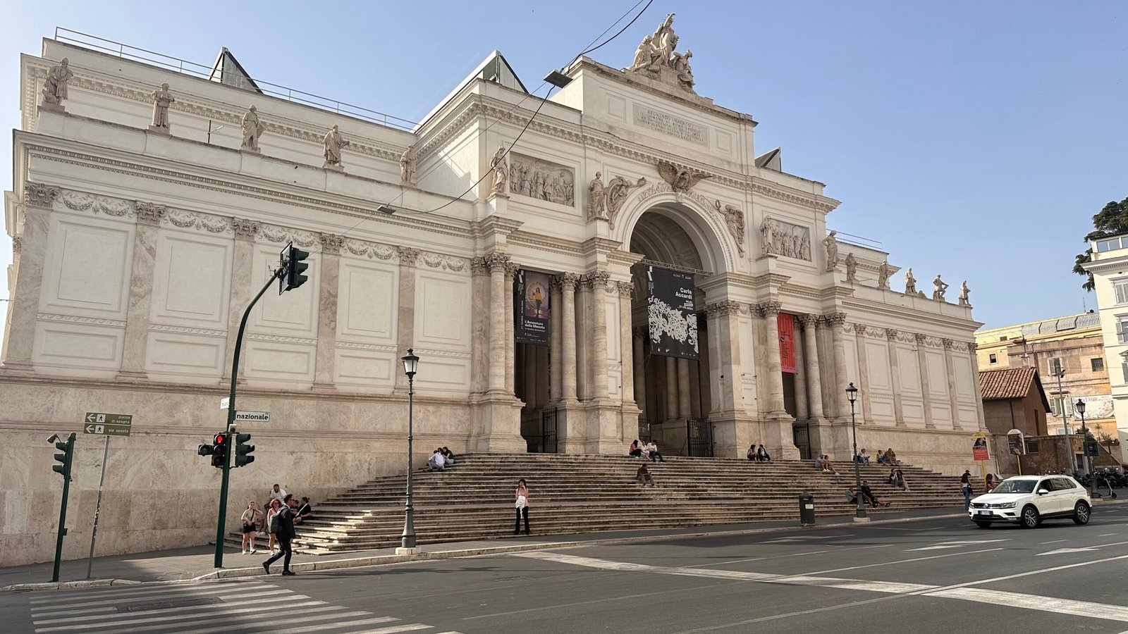 The columned portico of the Palazzo delle Esposizioni.