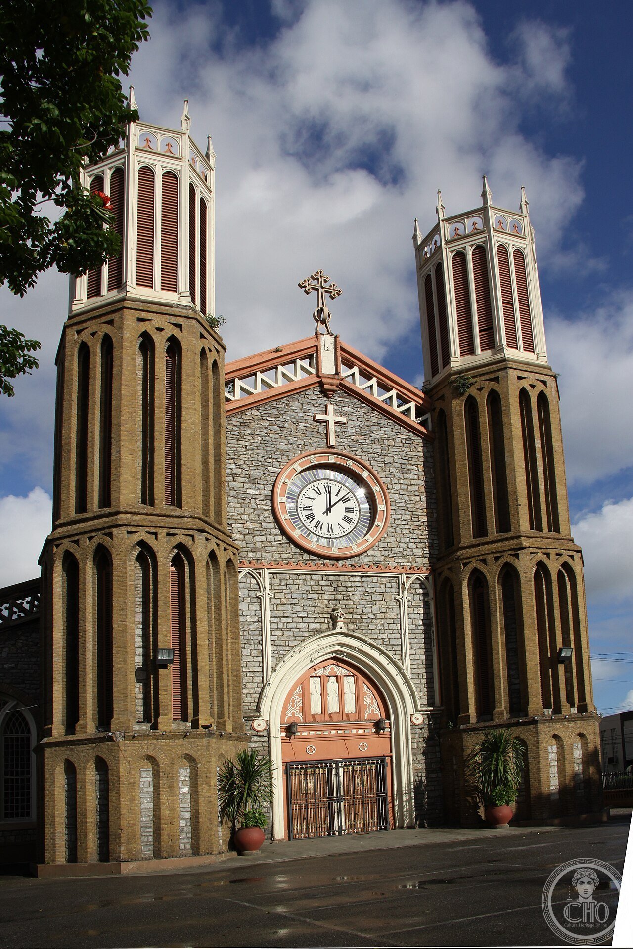 Cathedral Basilica of the Immaculate Conception in Port of Spain, Trinidad and Tobago, a Gothic Revival cathedral begun in 1816 under British colonial governor Sir Ralph Woodford, on Independence Square