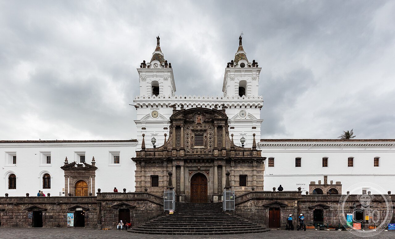 Church and Convent of San Francisco in Quito, Ecuador, the largest colonial-era architectural complex in South America, begun within a year of the city's founding in 1534 and covering roughly 3.5 hectares