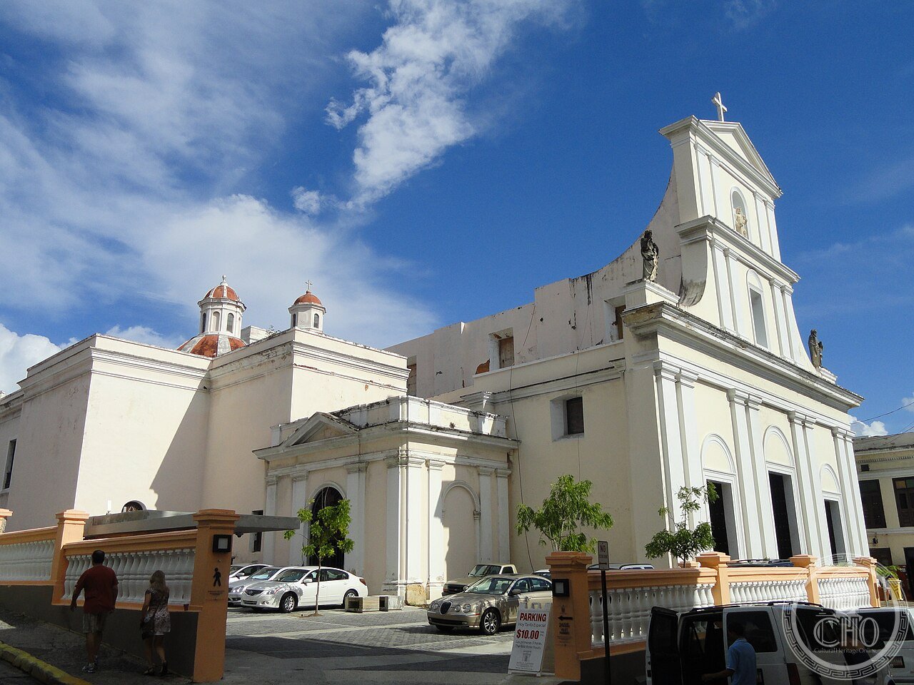 Cathedral of San Juan Bautista in Old San Juan, Puerto Rico, the second-oldest cathedral in the Americas after Santo Domingo, burial place of conquistador Juan Ponce de León