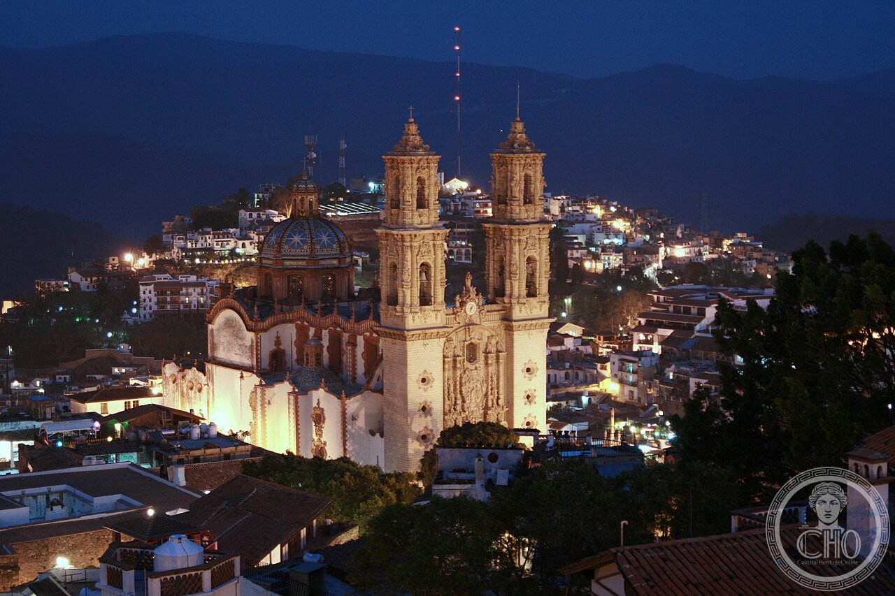 Church of Santa Prisca in Taxco, Mexico, a pink-stone Churrigueresque masterpiece built in just seven years and paid for entirely by a silver-mining magnate as an act of thanksgiving