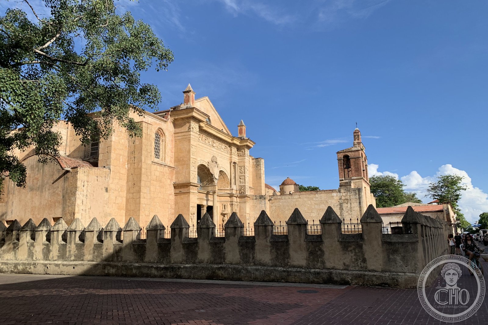 Cathedral Primada de América in the Colonial Zone of Santo Domingo, Dominican Republic, a coral-stone Gothic-Renaissance facade