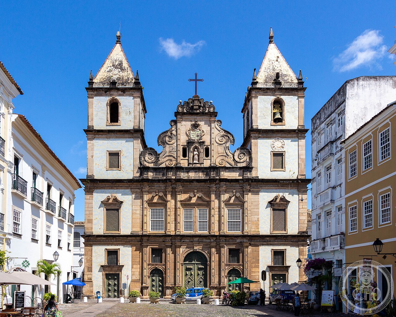 The Church of São Francisco in Salvador, Bahia, Brazil, built 1686-1723 with a Baroque interior gilded through the 1750s, one of the most gold-covered church interiors in Brazil