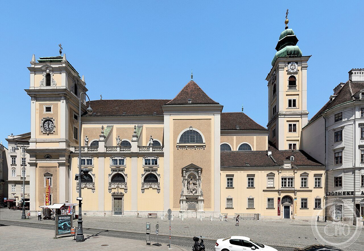 Schottenkirche, Vienna, Austria, the church of the Schottenstift, a Benedictine abbey founded 1155 by Irish monks known in Latin as 'Scoti,' with the Duke of Austria Henry II buried inside