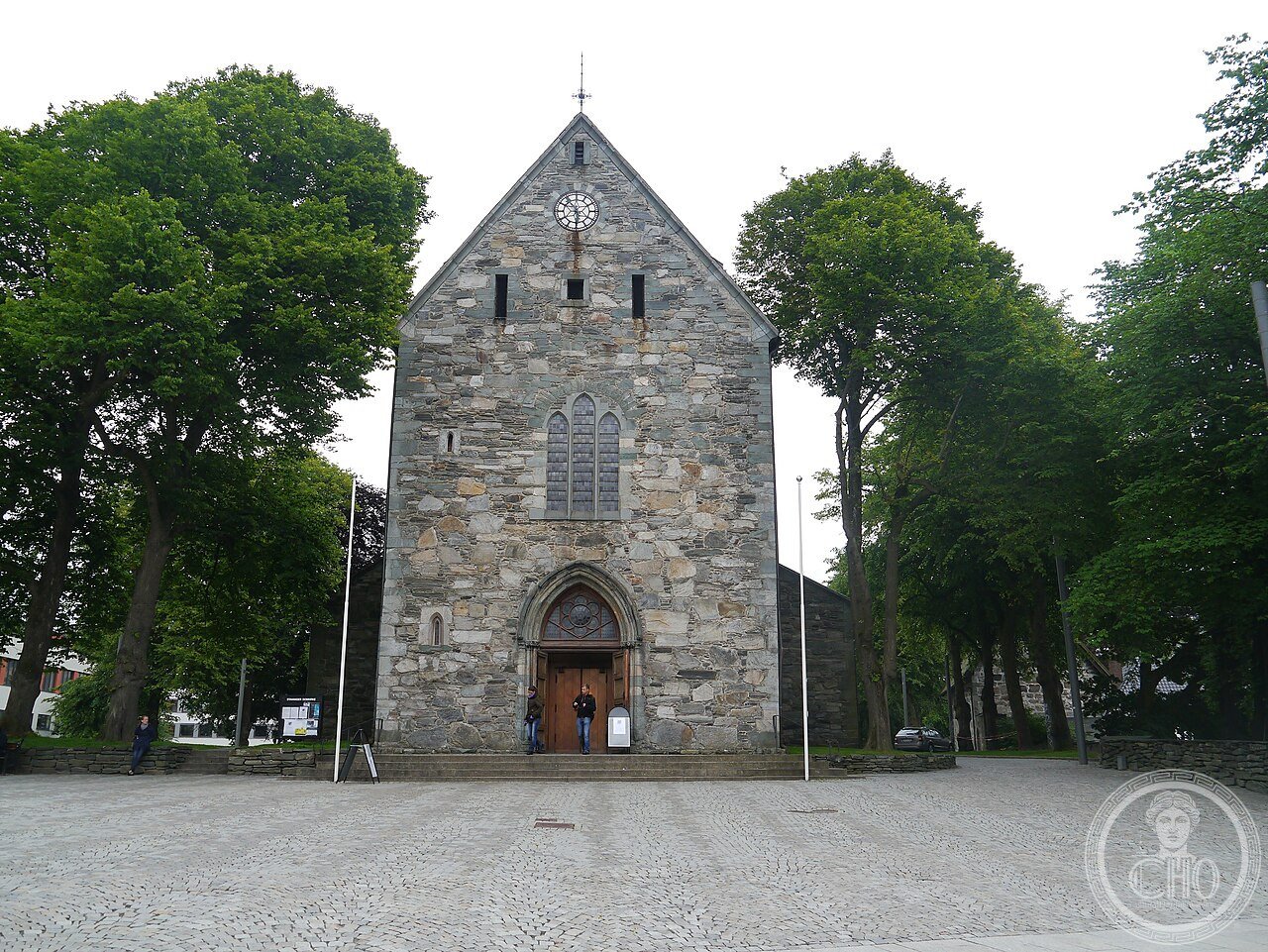 Stavanger Cathedral in Norway, the country's oldest cathedral, begun around 1100 by Bishop Reinald in Anglo-Norman style and dedicated to the Anglo-Saxon saint Swithun, whose long-lost reliquary was rediscovered beneath the crypt in 2024
