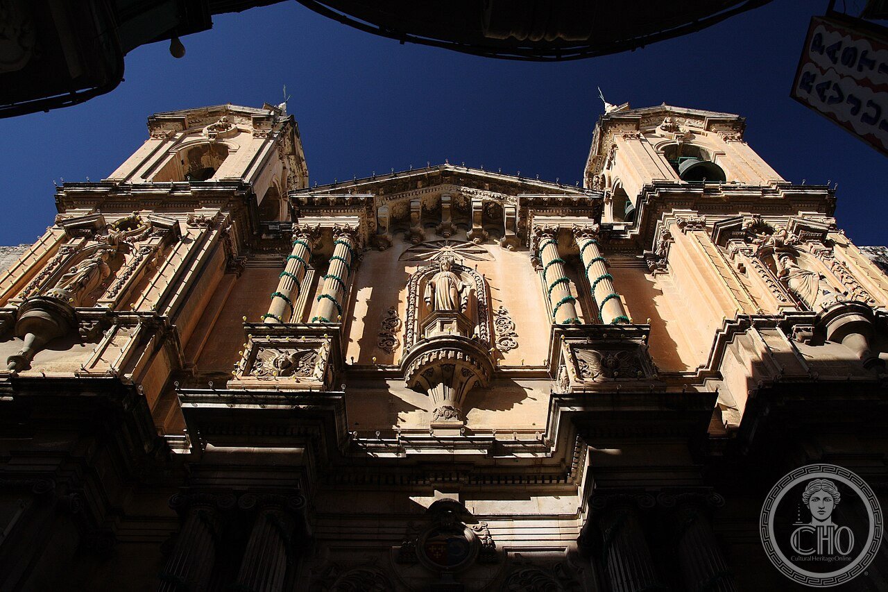 Church of St Paul's Shipwreck in Valletta, Malta, completed in 1582 and holding a relic of the Apostle Paul's own wrist bone alongside a fragment of the pillar on which he was beheaded in Rome, donated by Pope Pius VII in 1818