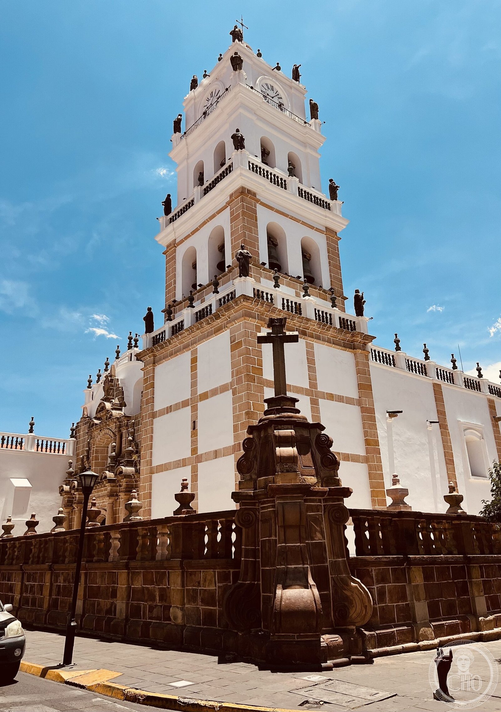 Metropolitan Cathedral of Sucre, Bolivia, a colonial-era cathedral on Plaza 25 de Mayo, home to the jewel-covered image of the Virgin of Guadalupe of Sucre