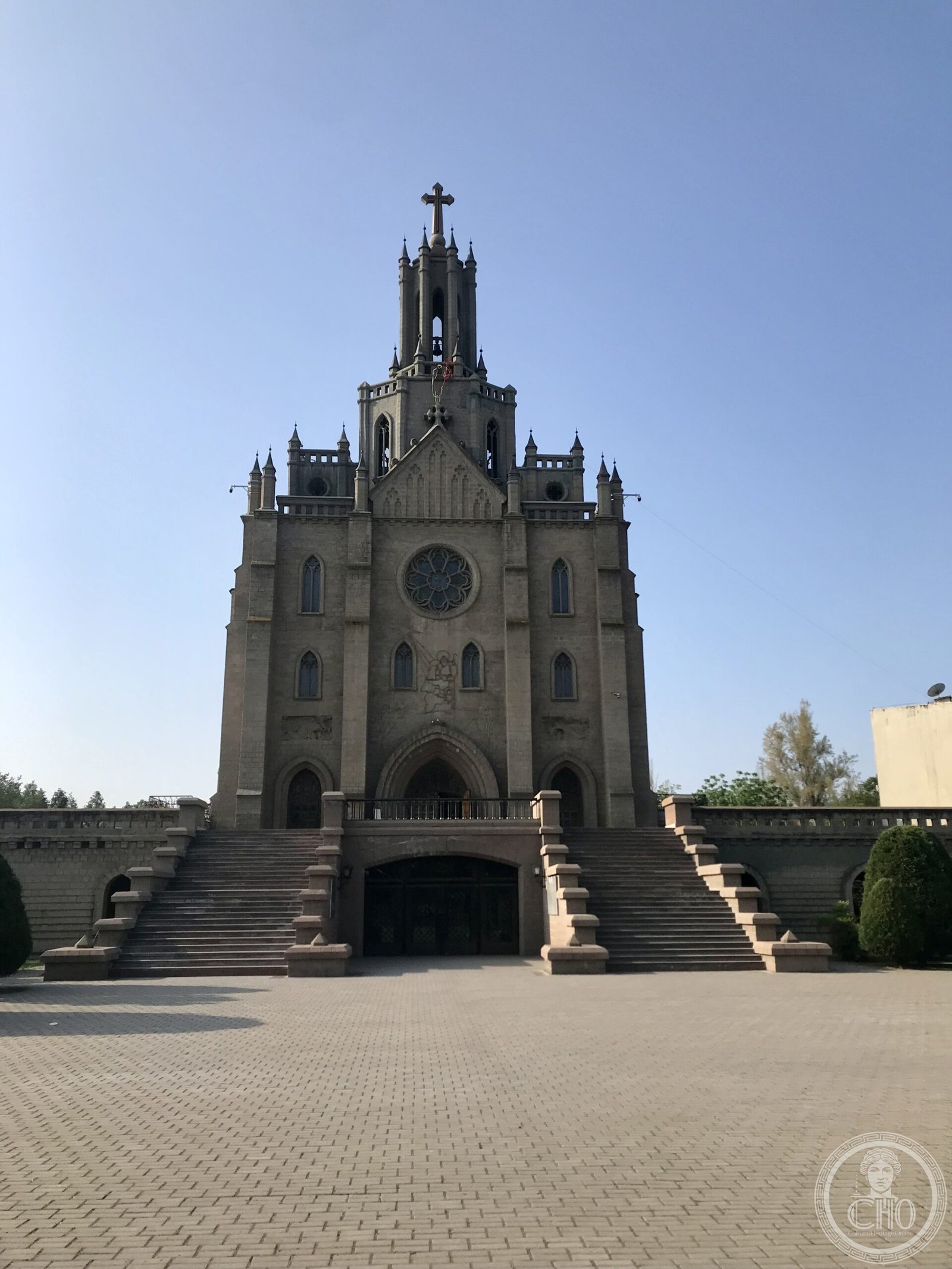 Sacred Heart Cathedral in Tashkent, Uzbekistan, a Gothic Revival brick cathedral begun in 1912, closed under Soviet rule, and consecrated in 2000