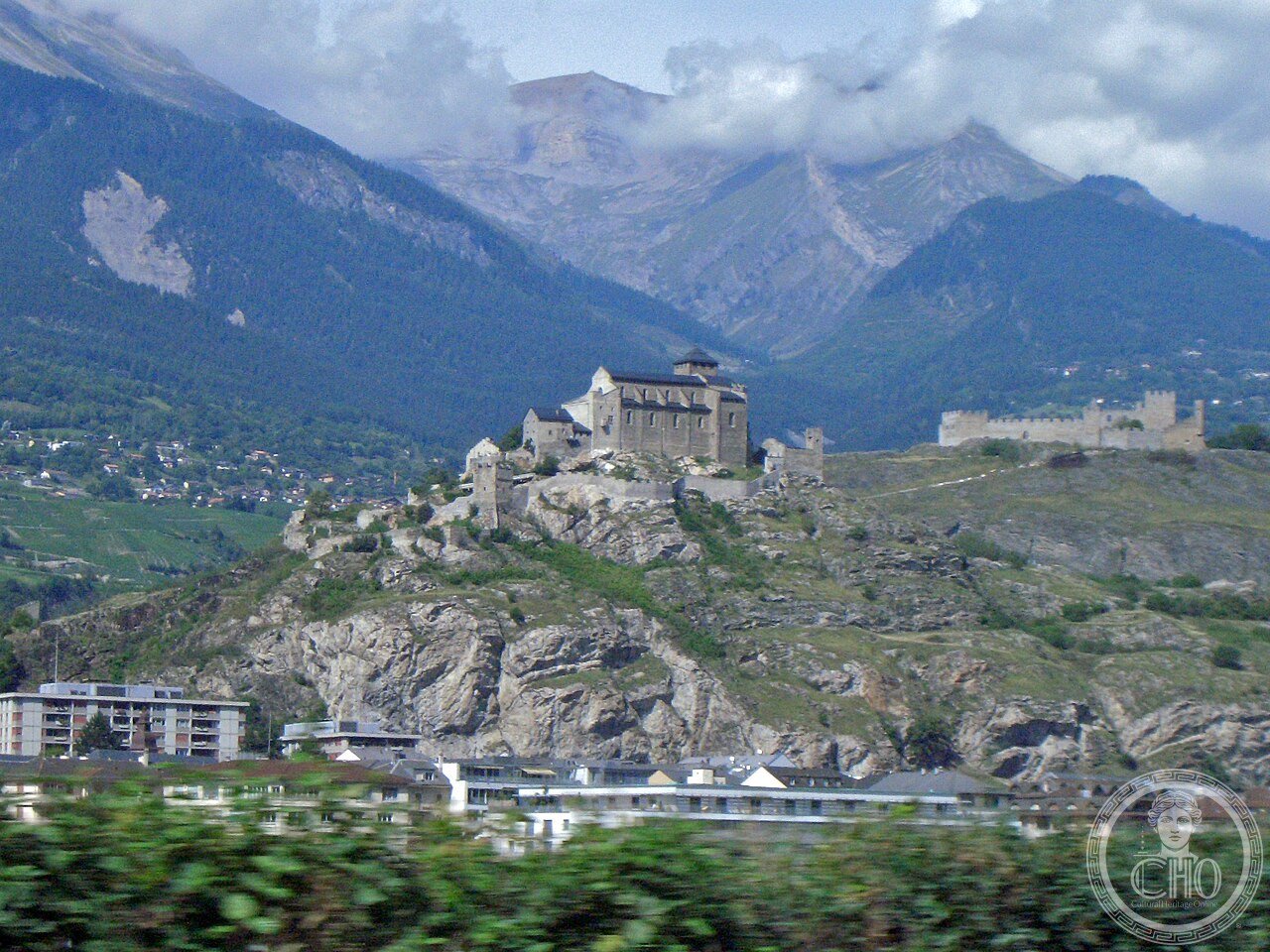 Valère Basilica, Sion, Switzerland, a fortified hilltop church built from the 12th-13th centuries, dominating the town at 615 metres, home to the world's oldest playable pipe organ, dating to around 1435