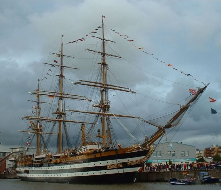 Castellammare di Stabia Shipyard and the Amerigo Vespucci