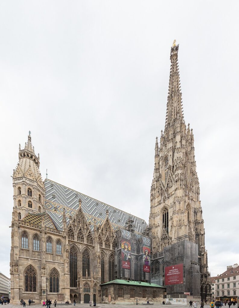St Stephen's Cathedral, Vienna, with its patterned tiled roof