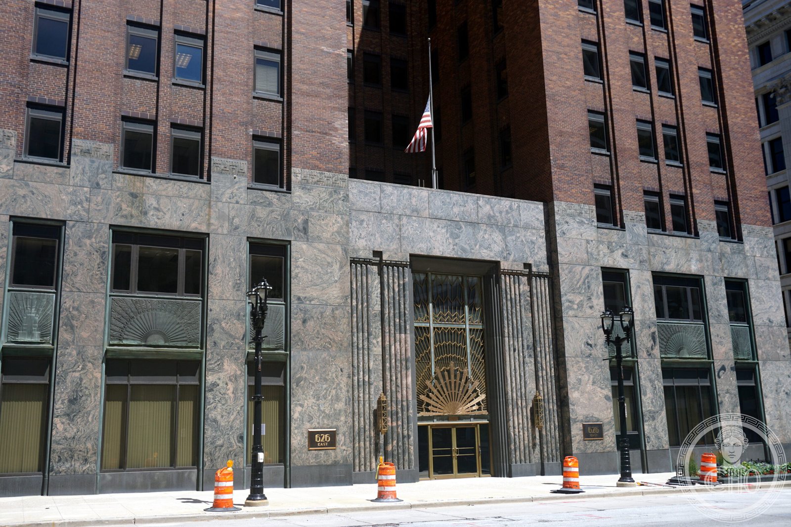 Wisconsin Gas Building, Milwaukee, Art Deco skyscraper with rooftop flame indicator