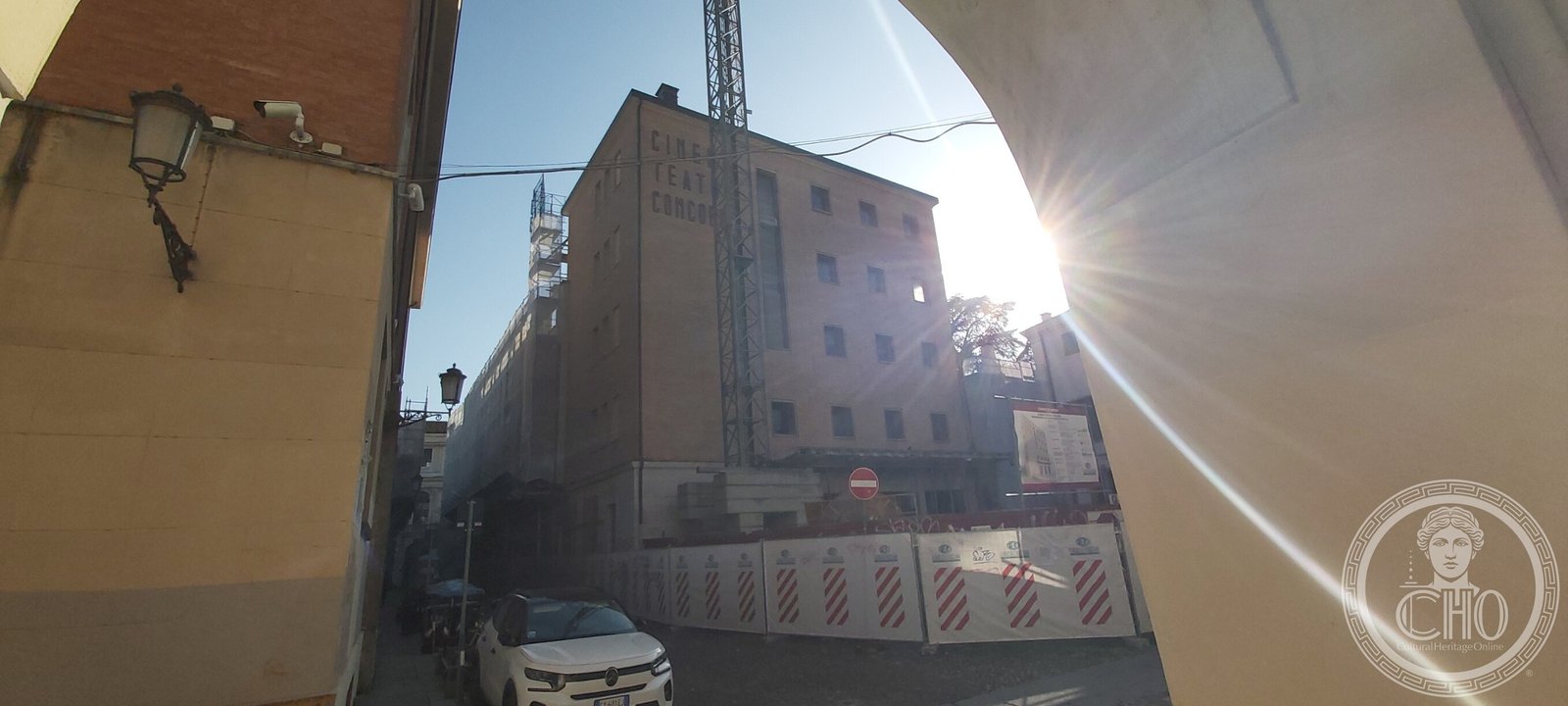 The Cinema Teatro Concordi in Padua, closed and under works
