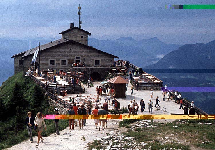 Historical 1998 photograph of the Kehlsteinhaus during the US Armed Forces Recreation Center era