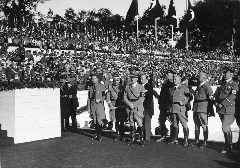 Historical 1935 photograph of the Kongresshalle cornerstone ceremony