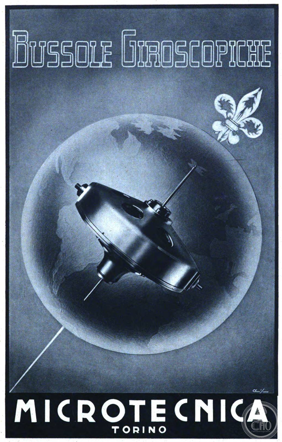 Bussole Giroscopiche: a Microtecnica Torino Advertising Poster