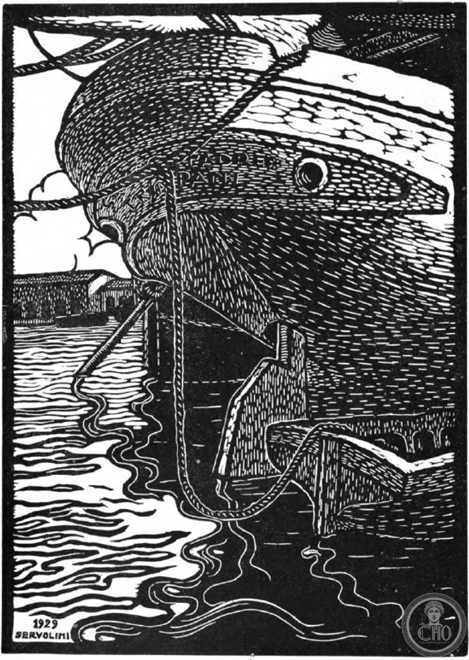«In porto»: a 1929 woodcut by Luigi Servolini