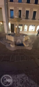 Fountain of Piazza San Vito, Treviso, at night