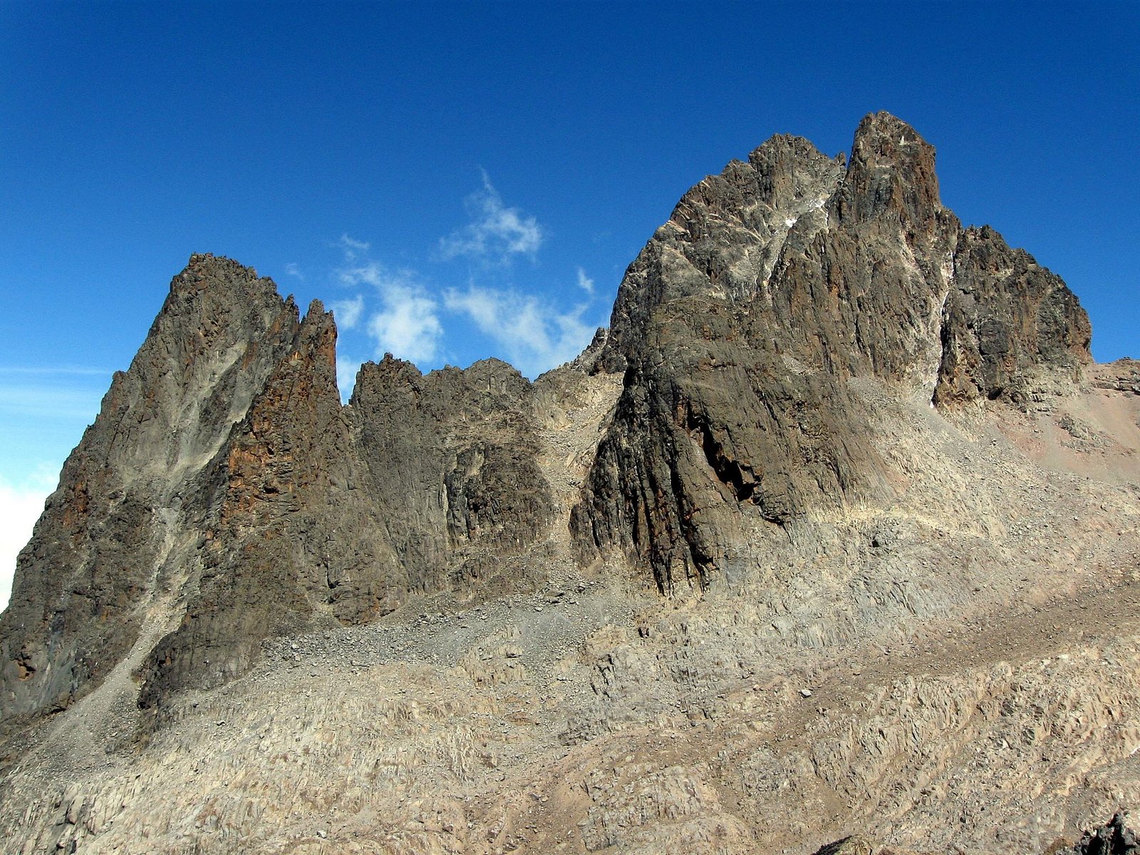 Mount Kenya snow cap Kenya Africa