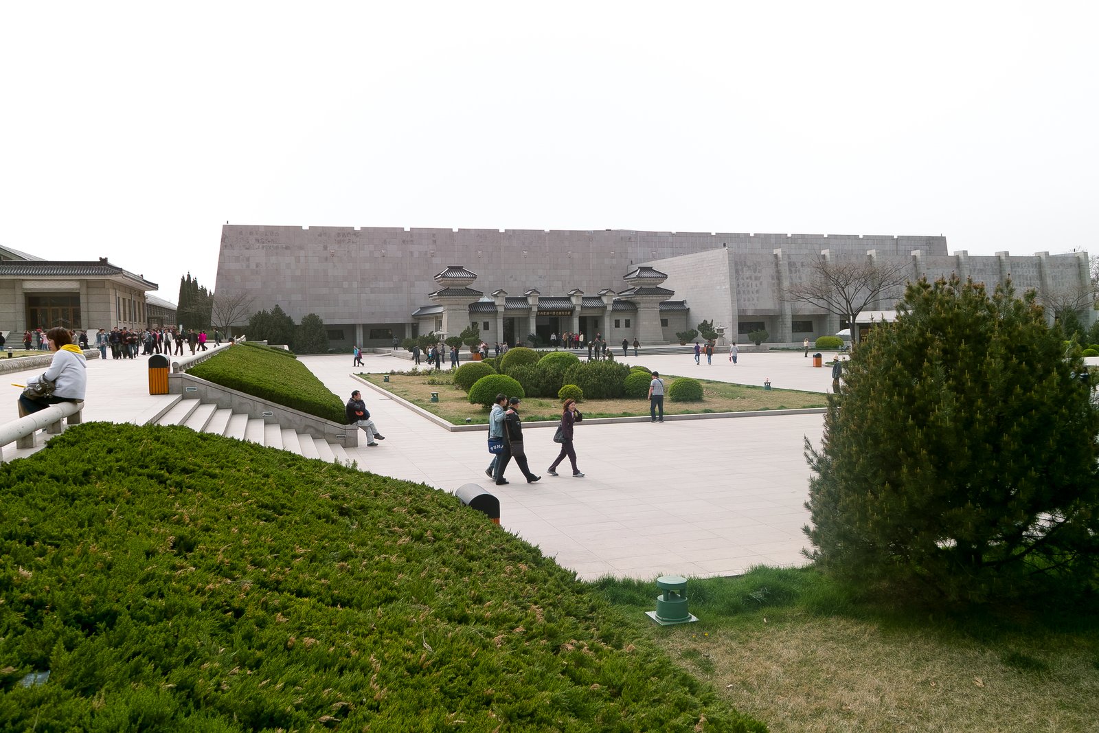 Rows of terracotta warrior figures in Pit 1 at the Mausoleum of the First Qin Emperor, Xi'an