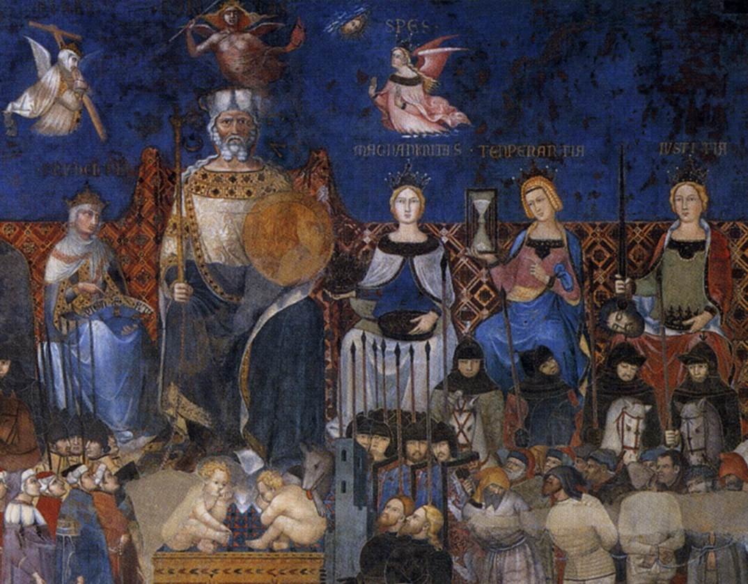 Ambrogio Lorenzetti, Effects of Good Government in the Country (detail), Palazzo Pubblico, Siena, 1338-1339
