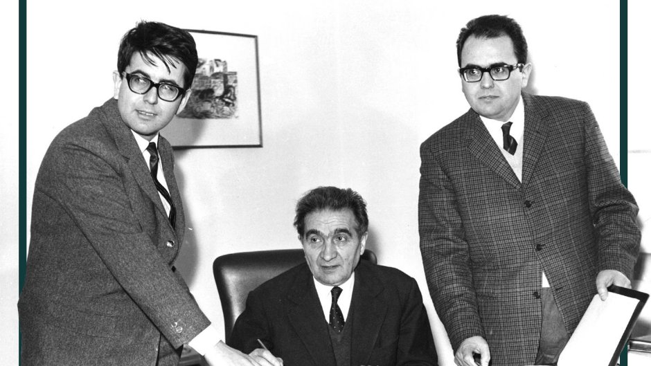 Aristide Merloni with his Sons