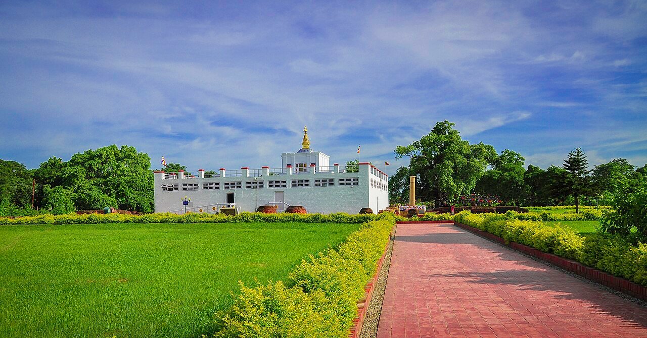 Mayadevi Temple at Lumbini, Nepal — the sacred site marking the birthplace of the Buddha (c. 563 BCE)