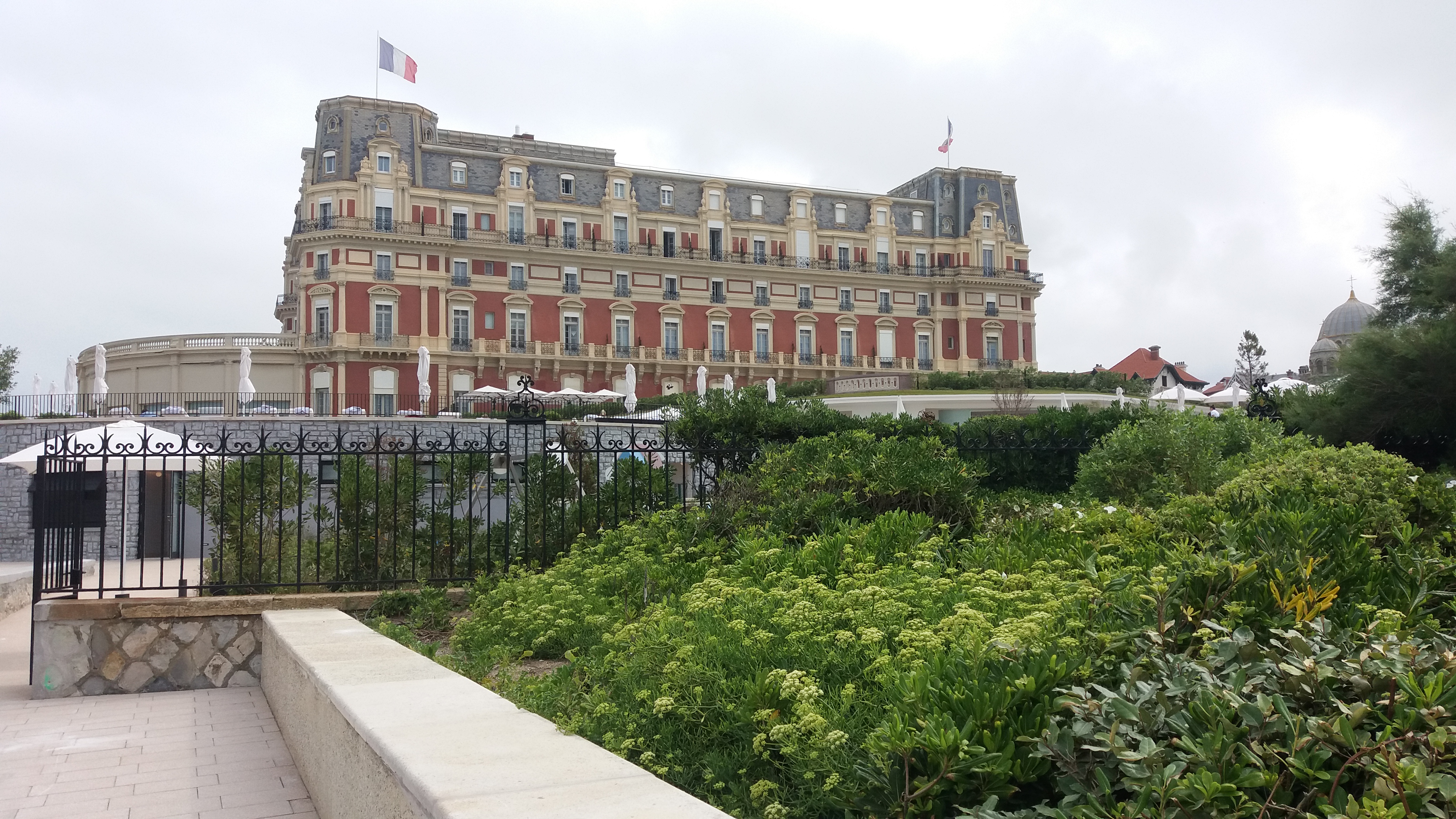 Hôtel du Palais facade facing the Grande Plage, Biarritz