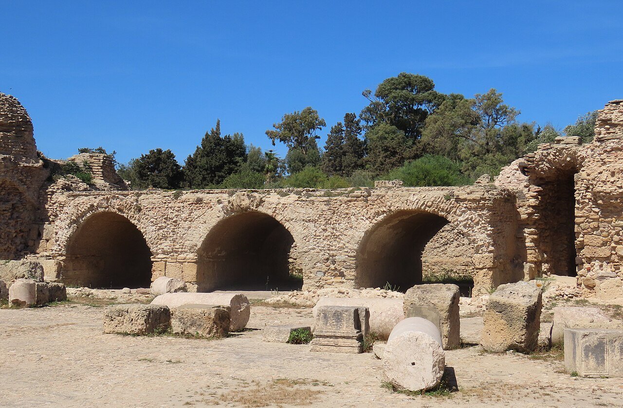 Ruins at the Archaeological Site of Carthage Tunisia