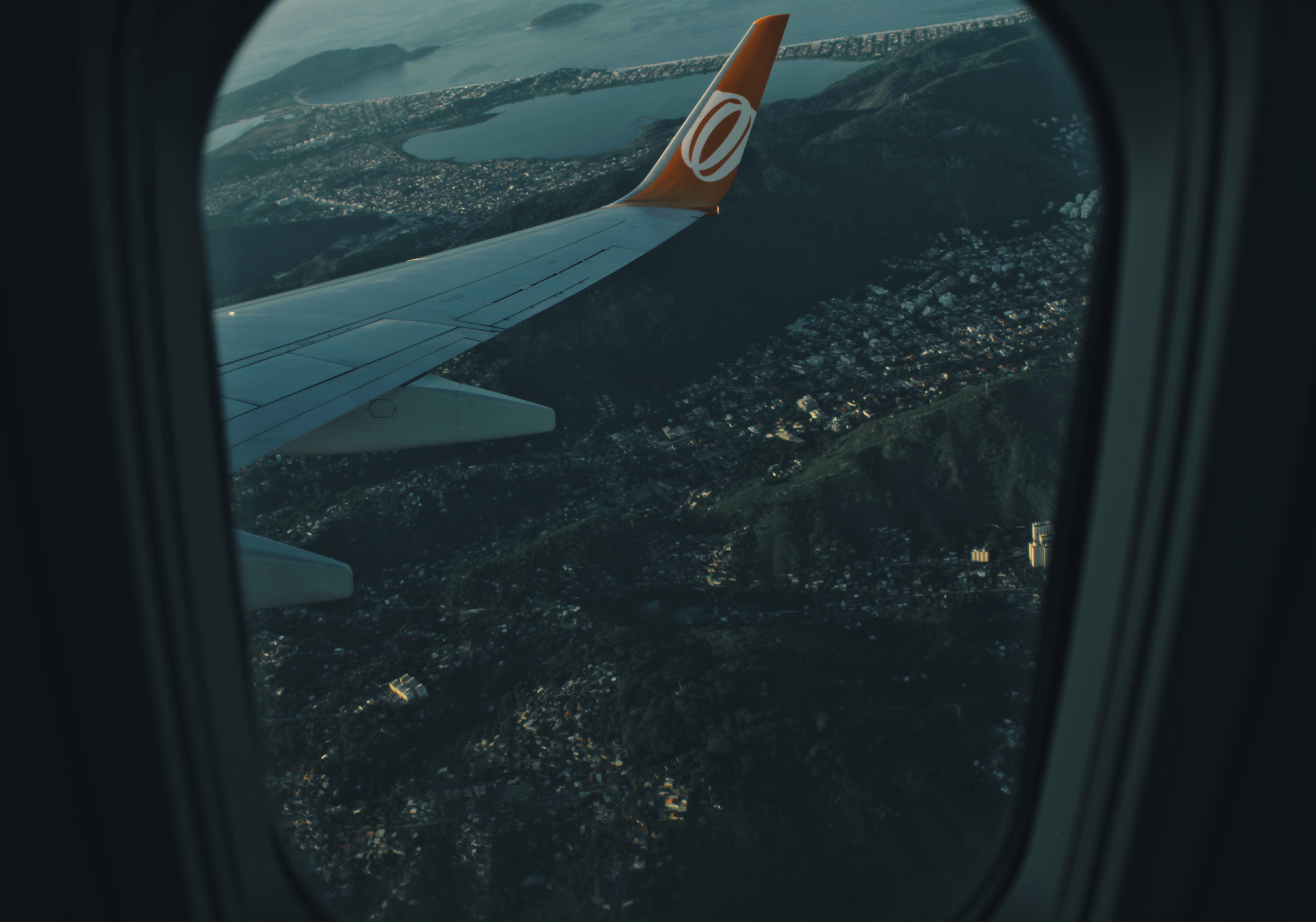 Aerial view of Rio de Janeiro with Corcovado, Sugarloaf Mountain and Guanabara Bay