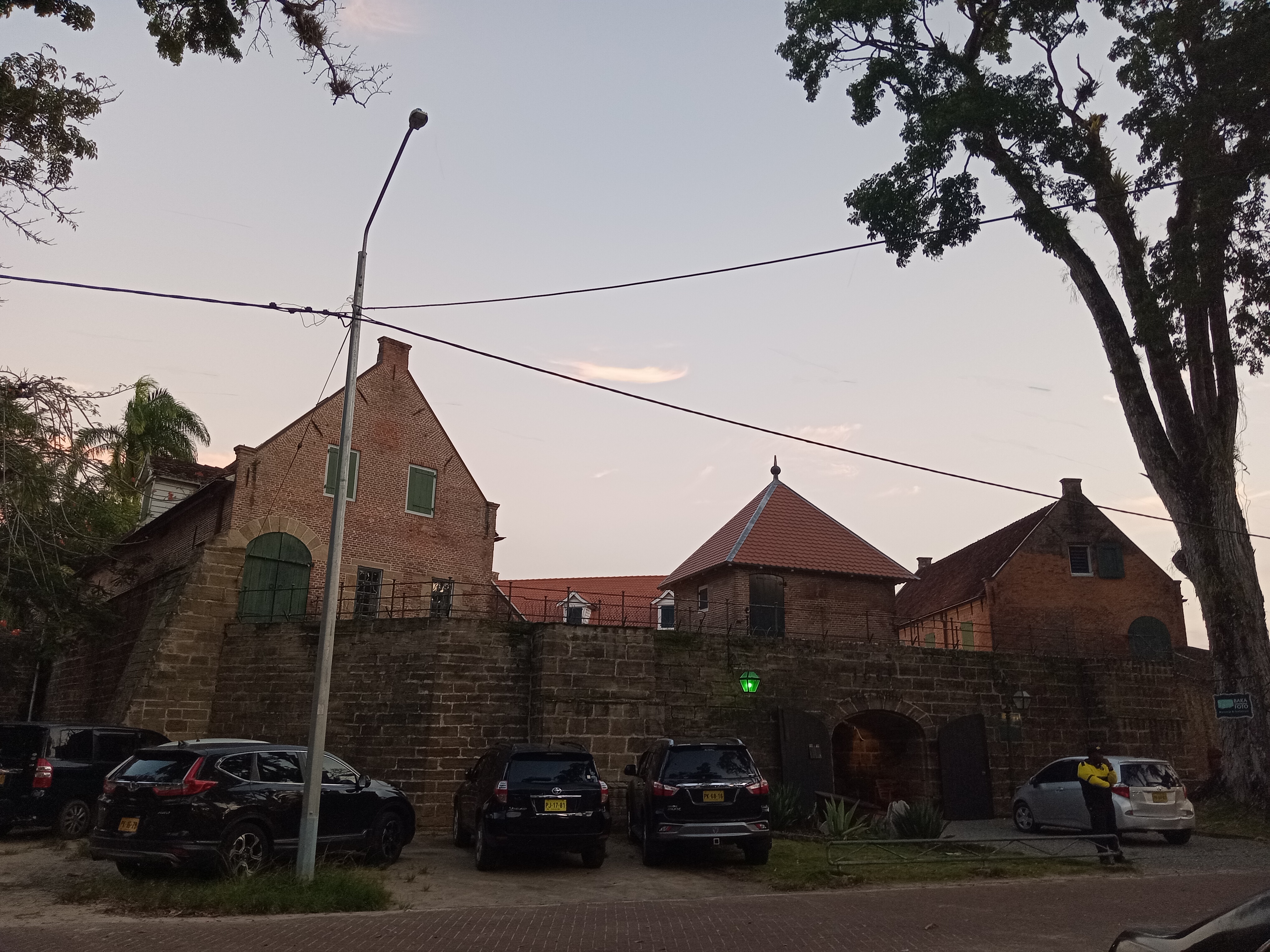Fort Zeelandia walls and courtyard in central Paramaribo Suriname
