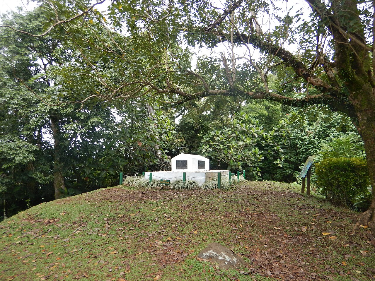 Grave of Robert Louis Stevenson on the summit of Mount Vaea, Samoa