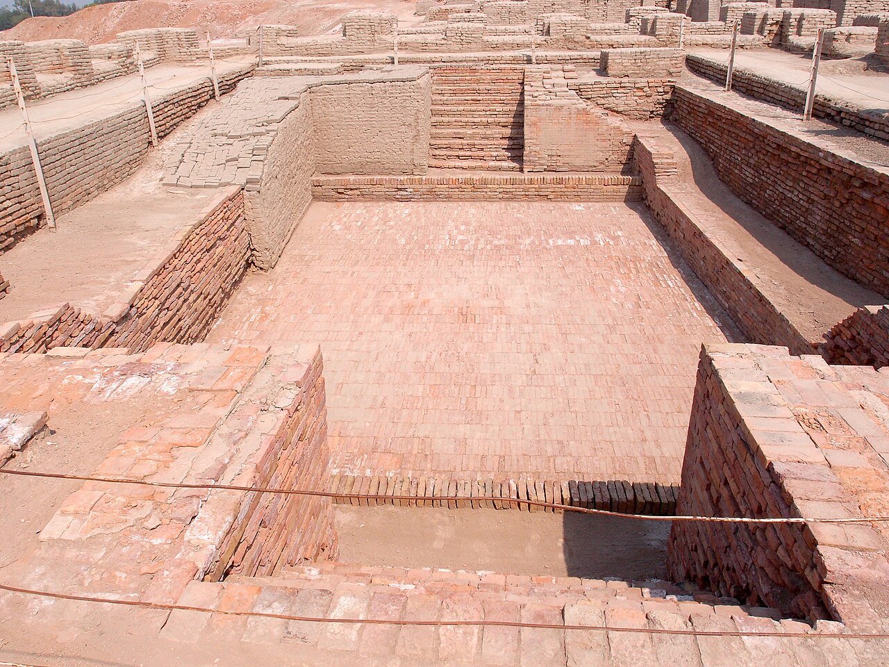 Great Bath at Mohenjo-daro, kiln-fired brick pool of the Indus Valley Civilisation