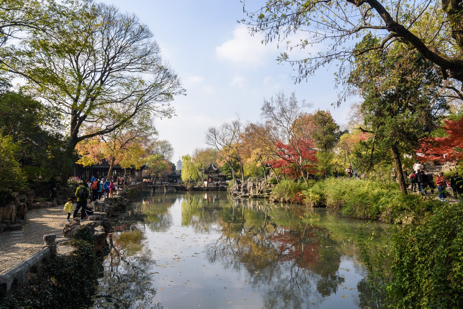 Pavilion reflected in still water at the Humble Administrator's Garden, Suzhou