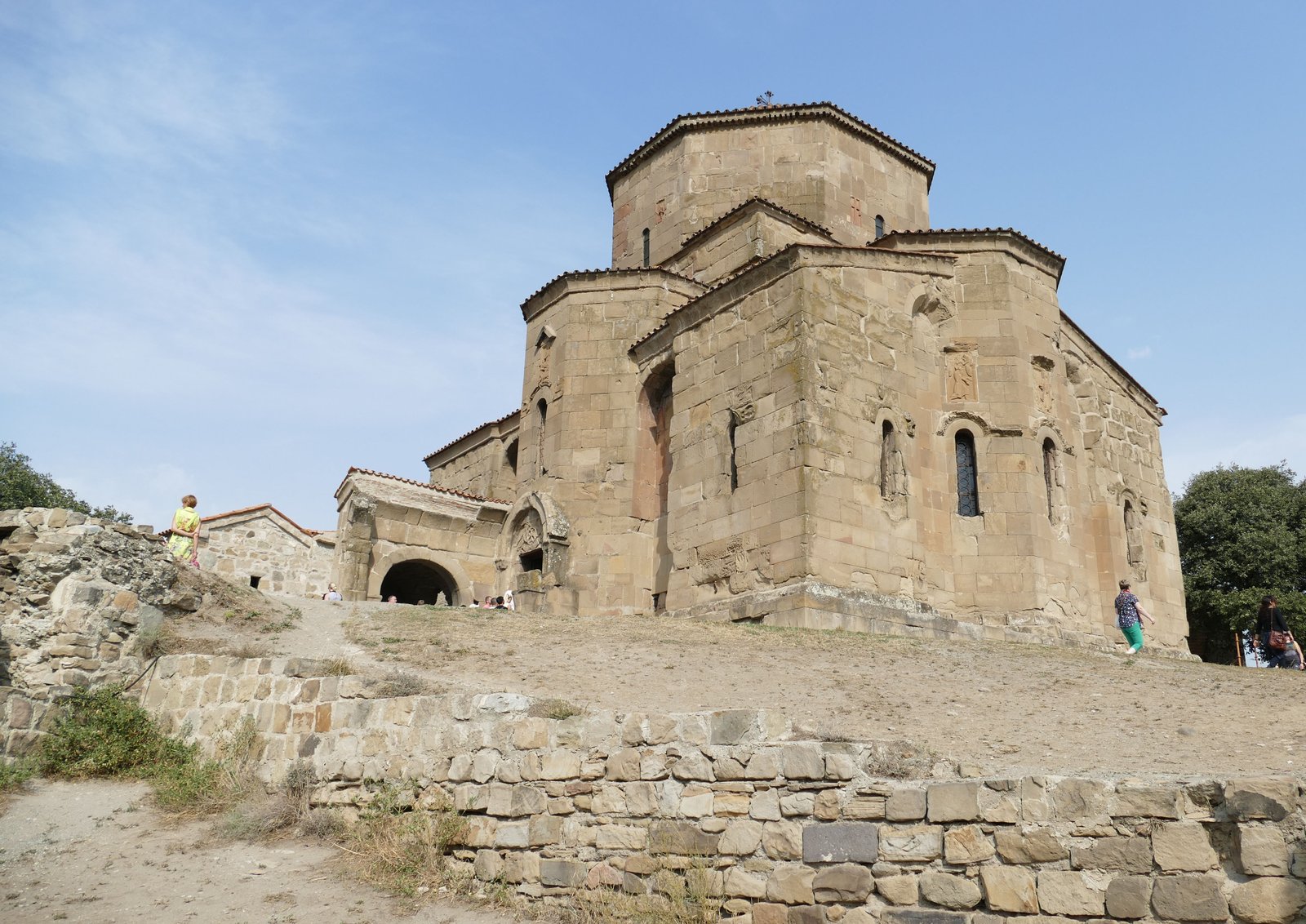 Jvari Monastery perched on hilltop above the confluence of two rivers at Mtskheta