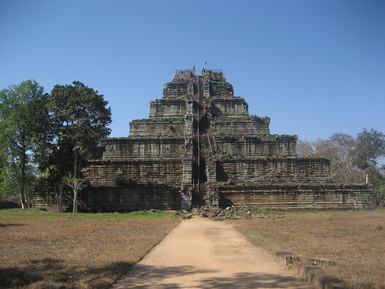 Prasat Thom pyramid Koh Ker Cambodia jungle