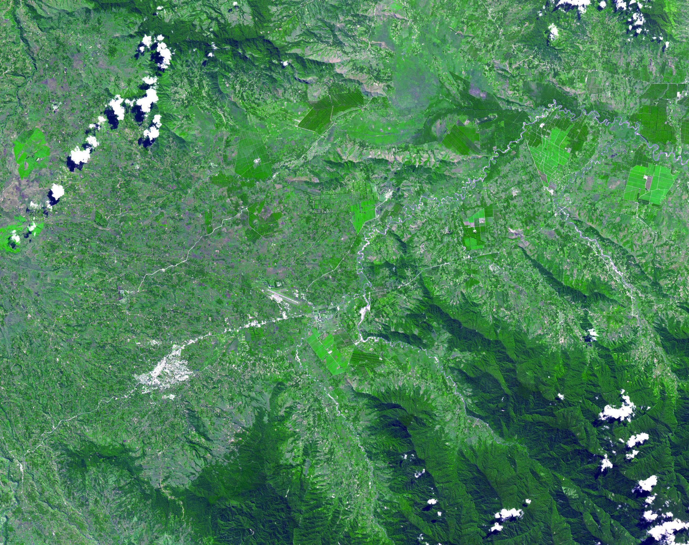 Satellite view of Kuk swamp agricultural site in Papua New Guinea Western Highlands