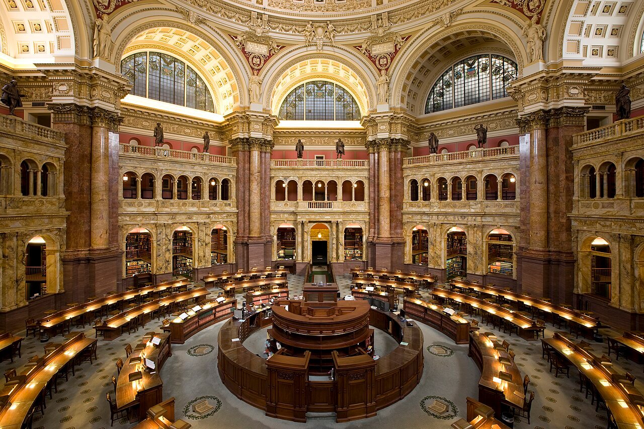 The Main Reading Room of the U.S. Library of Congress, a domed hall of open knowledge