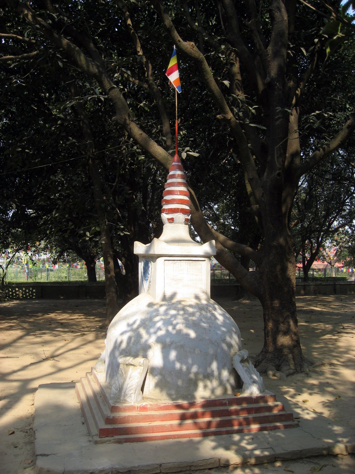 Sacred garden and the Maya Devi temple complex at Lumbini, birthplace of the Buddha