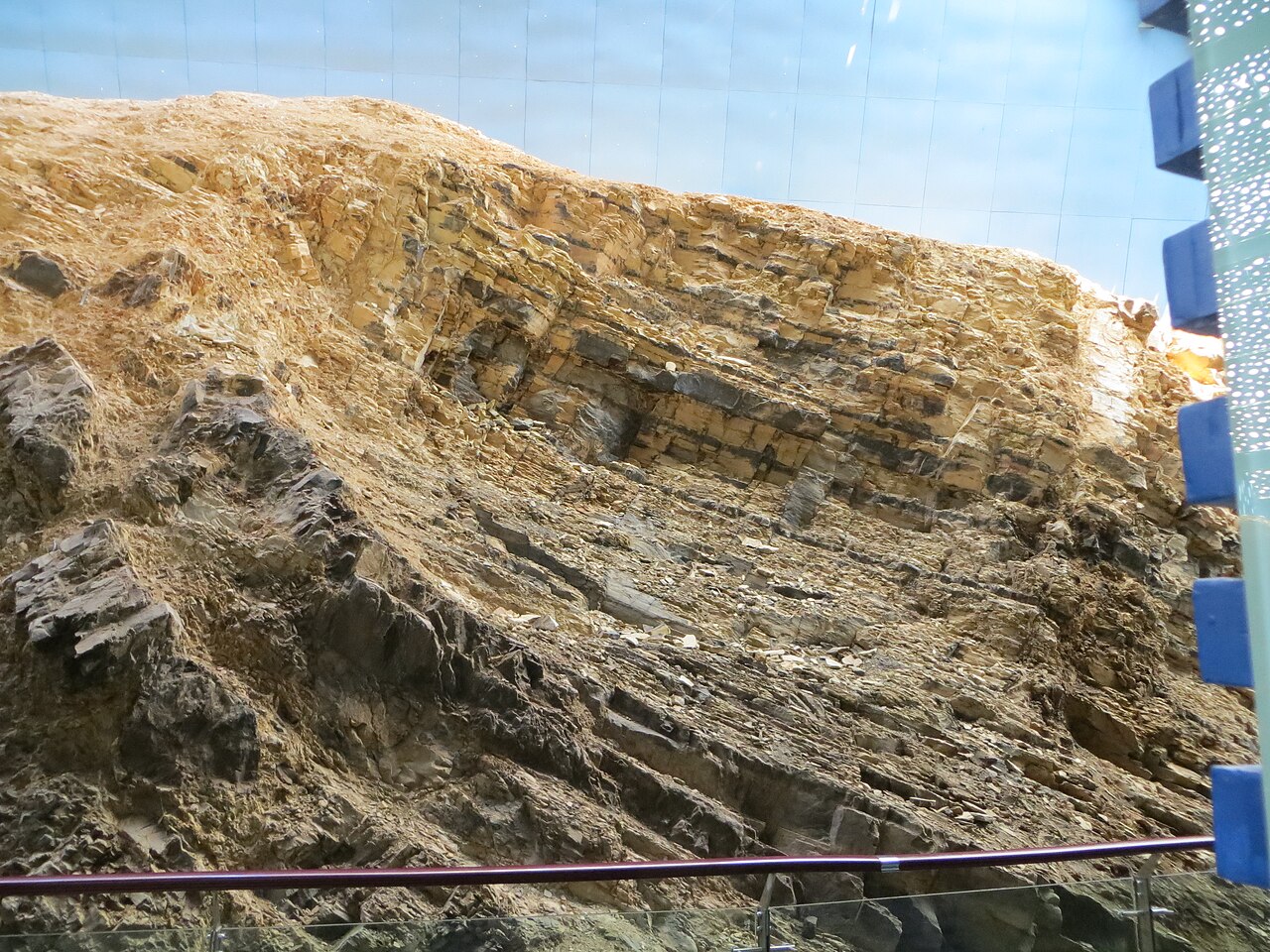 The Maotianshan Shale outcrop in Chengjiang County, Yunnan Province, China — the fossil-bearing Cambrian mudstone layers where exceptional soft-body preservation of Cambrian Explosion fauna is recovered