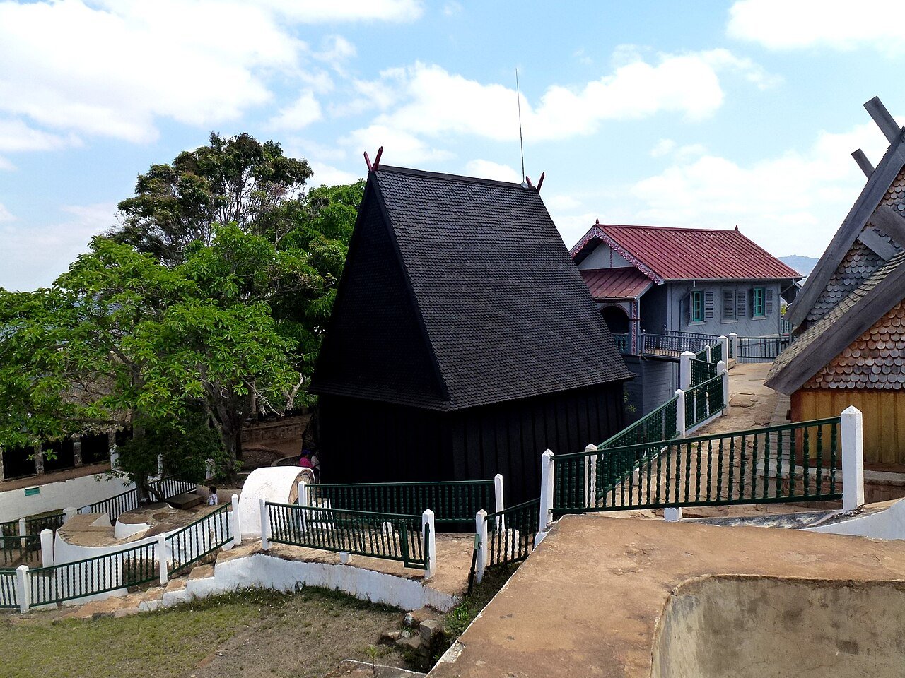 Royal Hill of Ambohimanga palace complex on forested hilltop, Madagascar