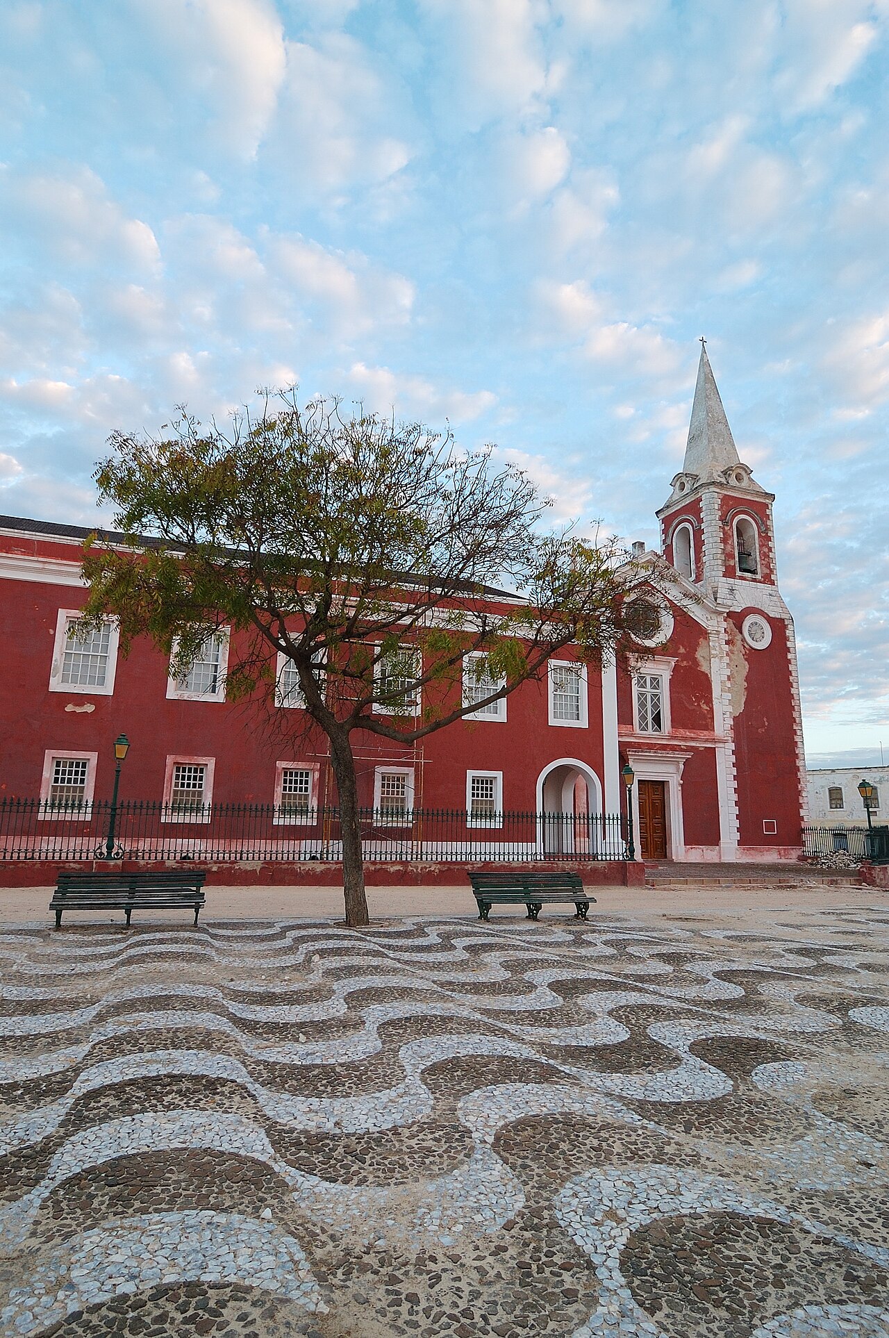 Baroque façade of the Palace of São Paulo on the Island of Mozambique